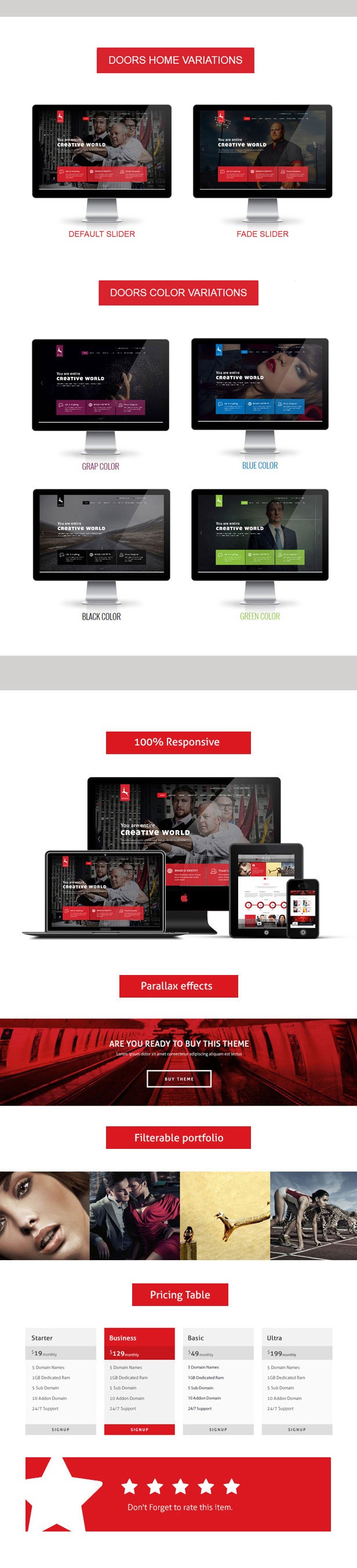 Doors onepage wordpress multipoupose theme