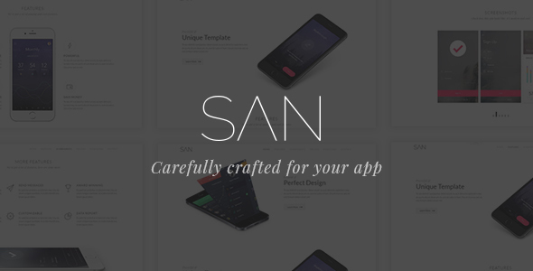 San – Responsive App Landing Page WordPress Theme