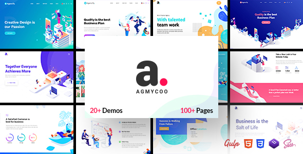 Agmycoo – Isometric Creative Digital Agency Portfolio Html Template