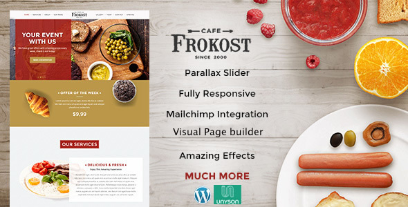 Frokost – One Page Restaurant Cafe WordPress Theme