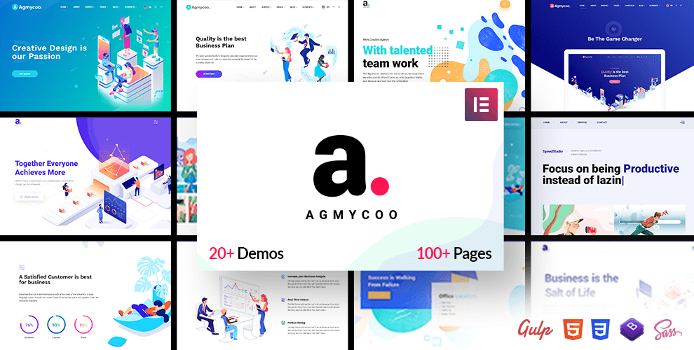 Agmycoo startup WordPress theme