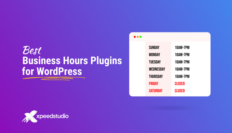 Best business hours plugins for a wordpress site banner