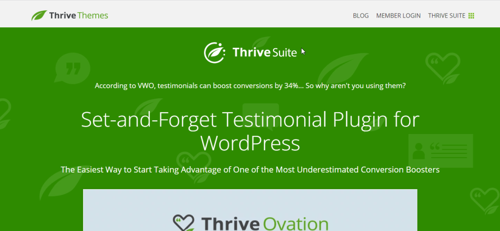 Thrive Ovation WordPress testimonial plugin