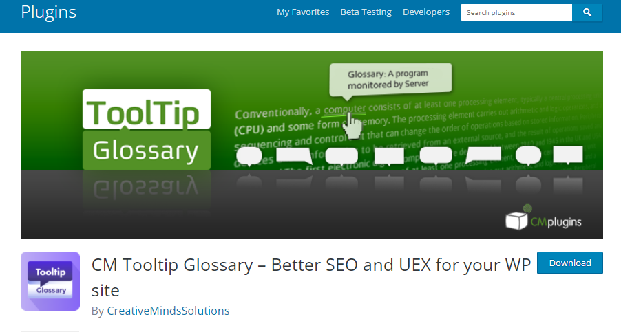 CM Tooltip Glossary - Elementor Tooltip - Elementor Tooltip