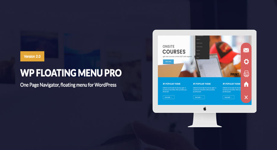 WP floating menu pro one page navigation menu
