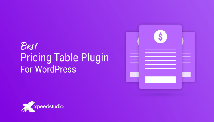 best Wordpress pricing table plugin for WordPress