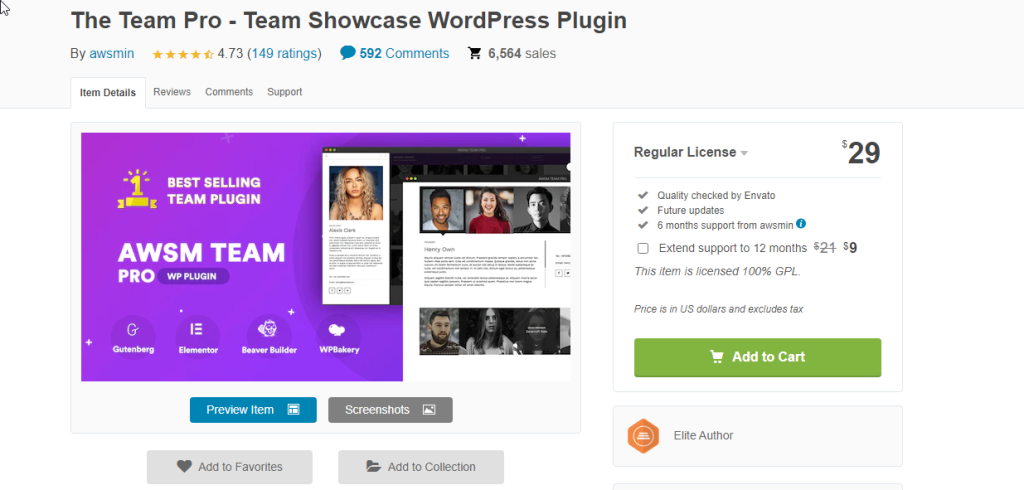 Team pro WordPress team section plugin