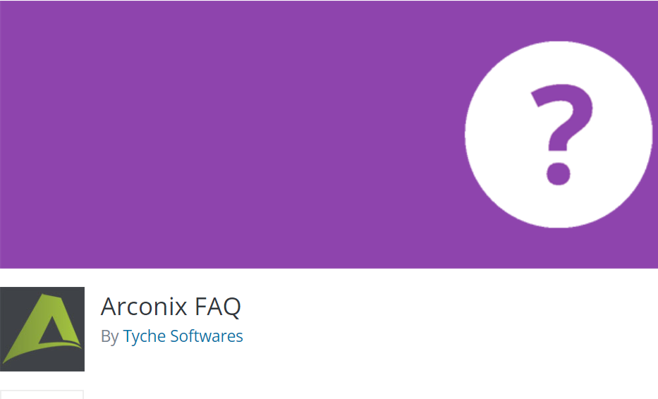 Arconix FAQ plugin