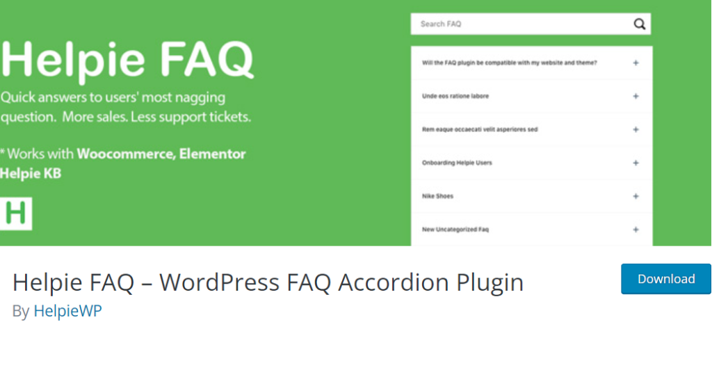 Helpie FAQ plugin