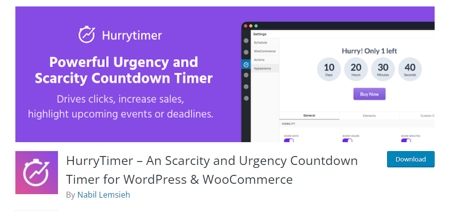 HurryTimer - WordPress Countdown Timer plugin