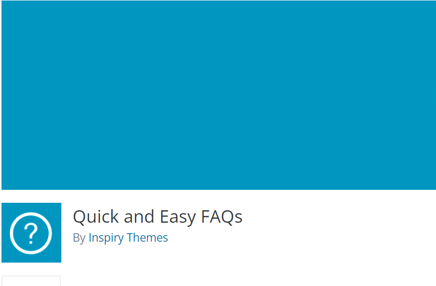 Quick and Easy FAQs plugin