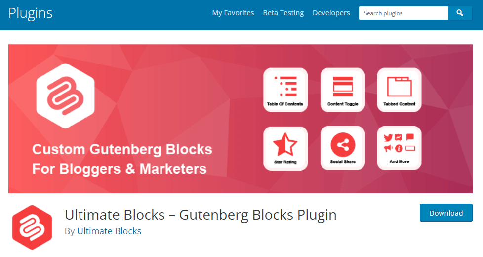 Ultimate blocks WordPress accordion plugin