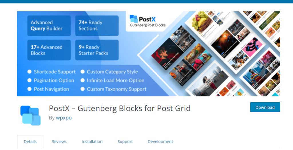 PostX – Gutenberg Blocks for Post Grid Post grid plugins for WordPress