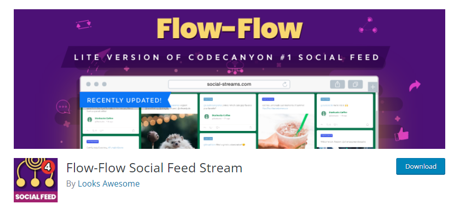 Flow-Flow Social Feed Stream Twitter Feed Plugin for WordPress 