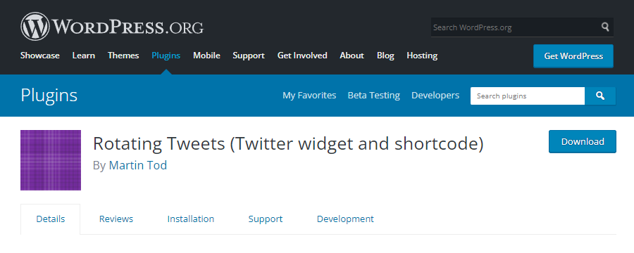 Rotating Tweets Twitter Feed Plugin for WordPress  