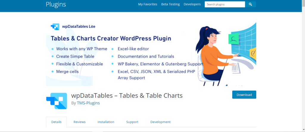 best wordpress table plugin for tables and charts
