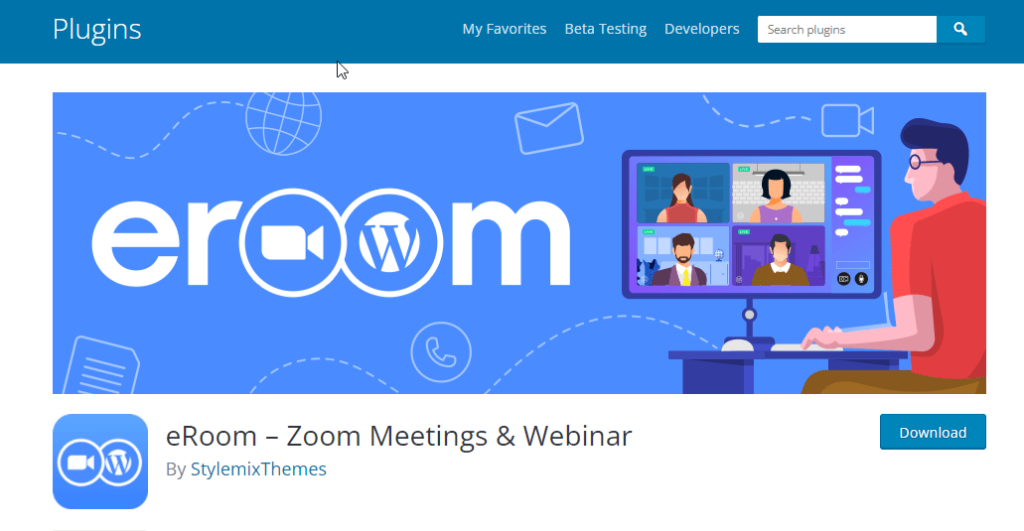 eRoom – Zoom Meetings & Webinar Best Plugins To Integrate Zoom Meeting to WordPress Site | wordpress video conference plugin | video call wordpress plugin