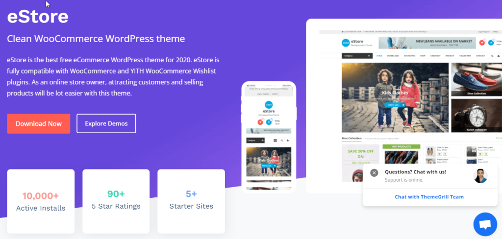 eStore wordpress woocommerce themes free