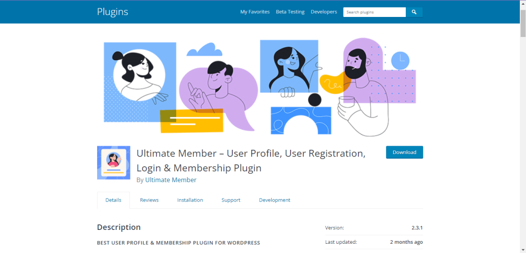 Ultimate member WordPress member registration plugin