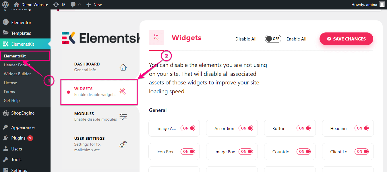 How To Add Custom Tabs In Wordpress Using Elementskit