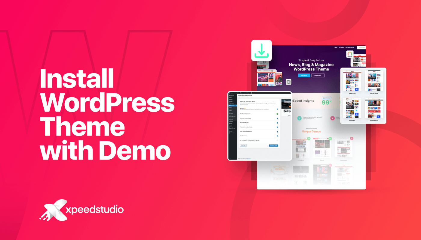 how to install WordPress theme with demo