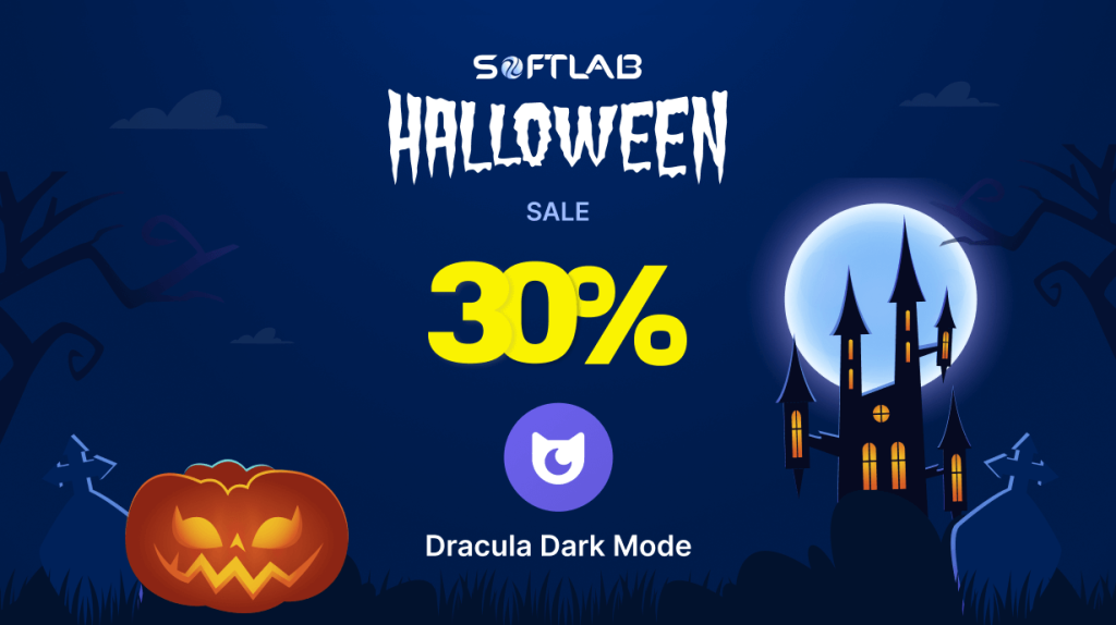 Dracula Dark Mode halloween deals