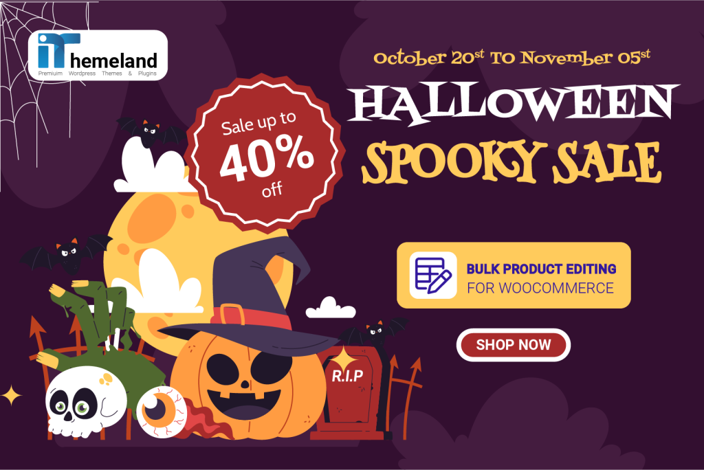 WooCommerce Product Bulk Edit halloween deal