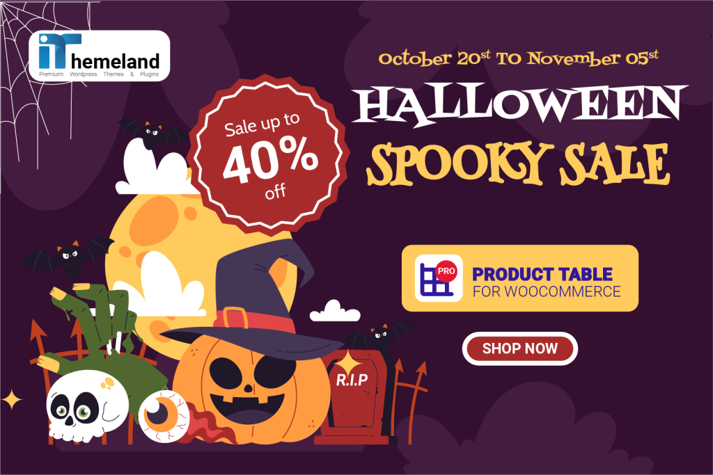 Product Table for WooCommerce Halloween deal