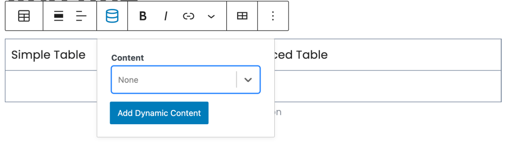The limitation of gutenberg tables when creating dynamic tables