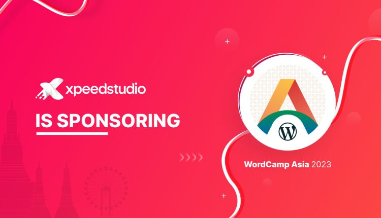 An image announcing XpeedStudio sponsorship at WordCamp Asia 2023