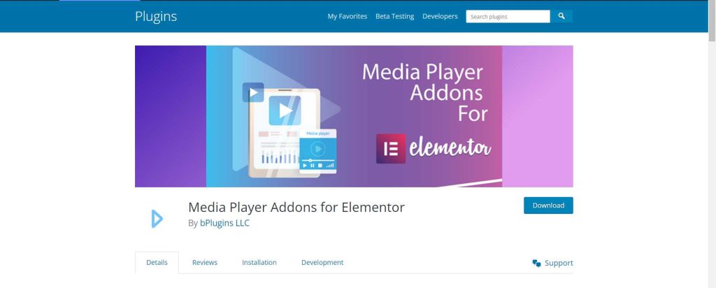 Media Player Addons for Elementor