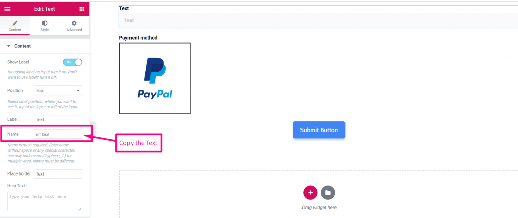 Add PayPal to the form using MetForm