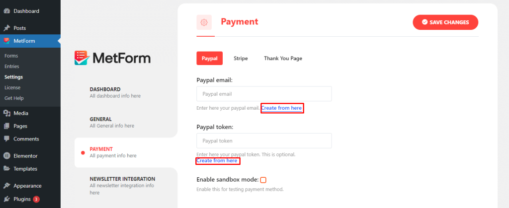 Create identity token using PayPal