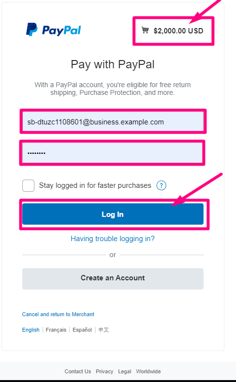 How to pay with PayPal 