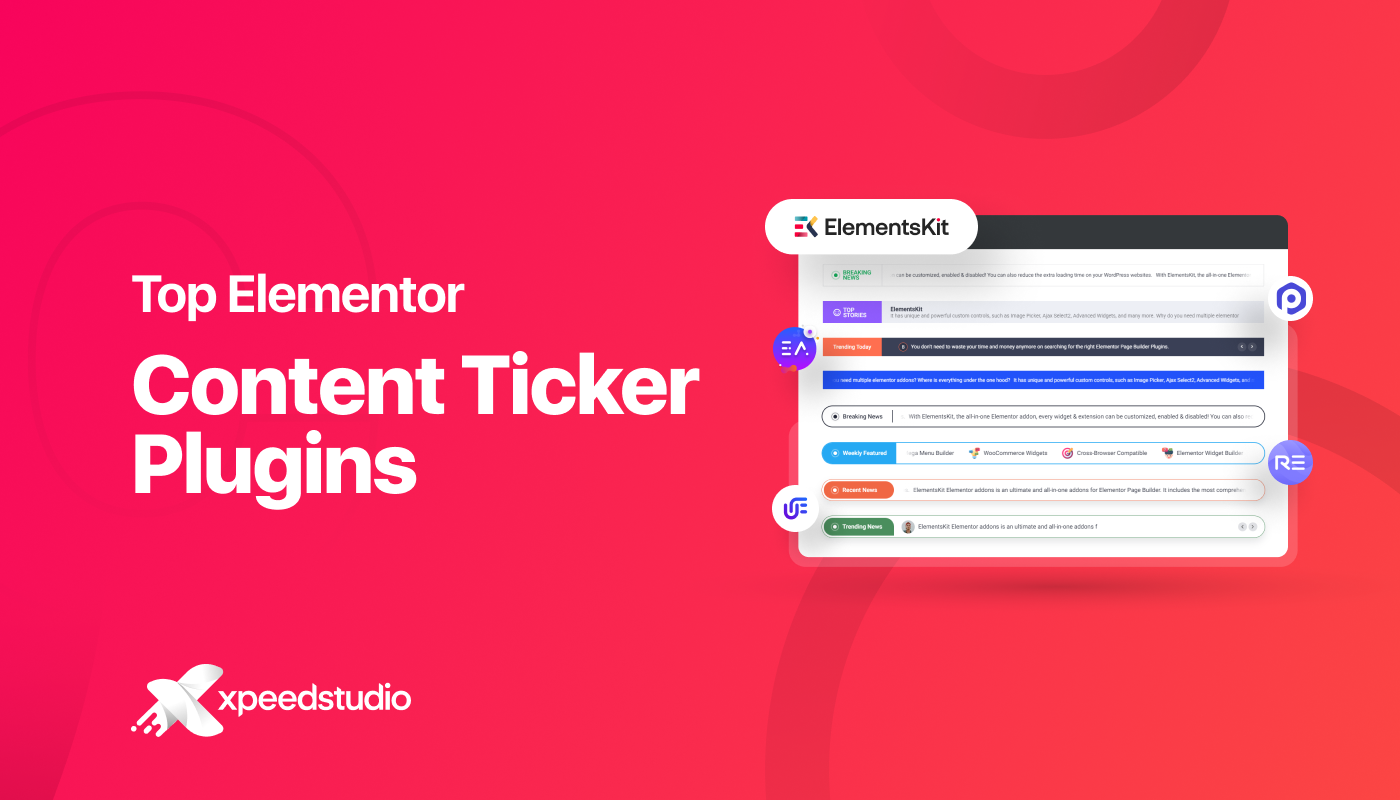 content ticker for elementor