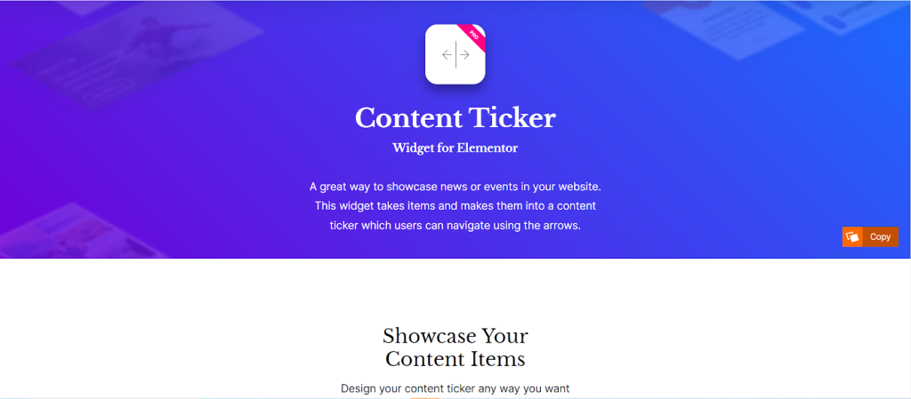 Unlimited elements offers content ticker plugin