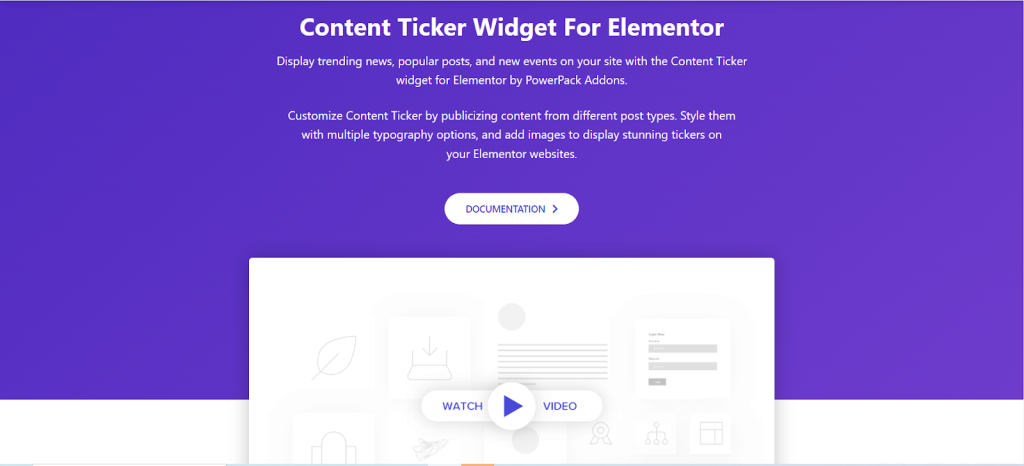 PowerPack offers content ticker widget for elementor