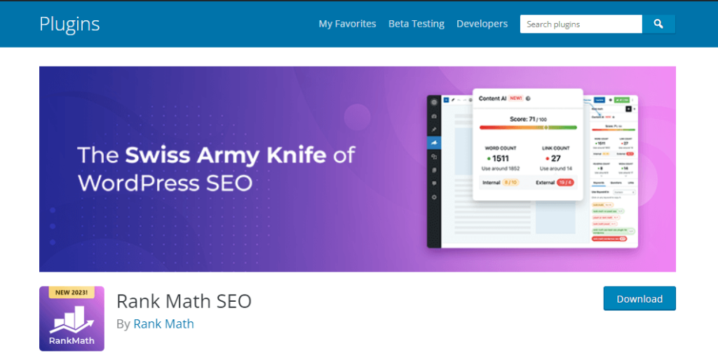 Rank Math, Best WordPress plugin for blogging