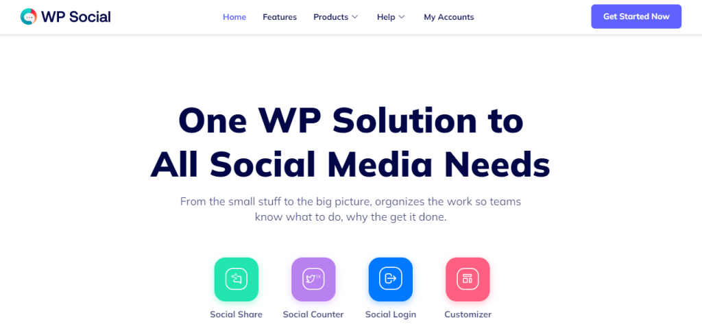 WP Social, WordPress social media solution.
