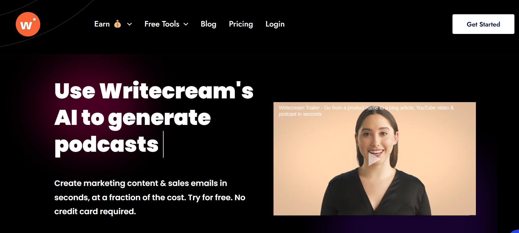 Best Ai Copywriter Free: Writecream
