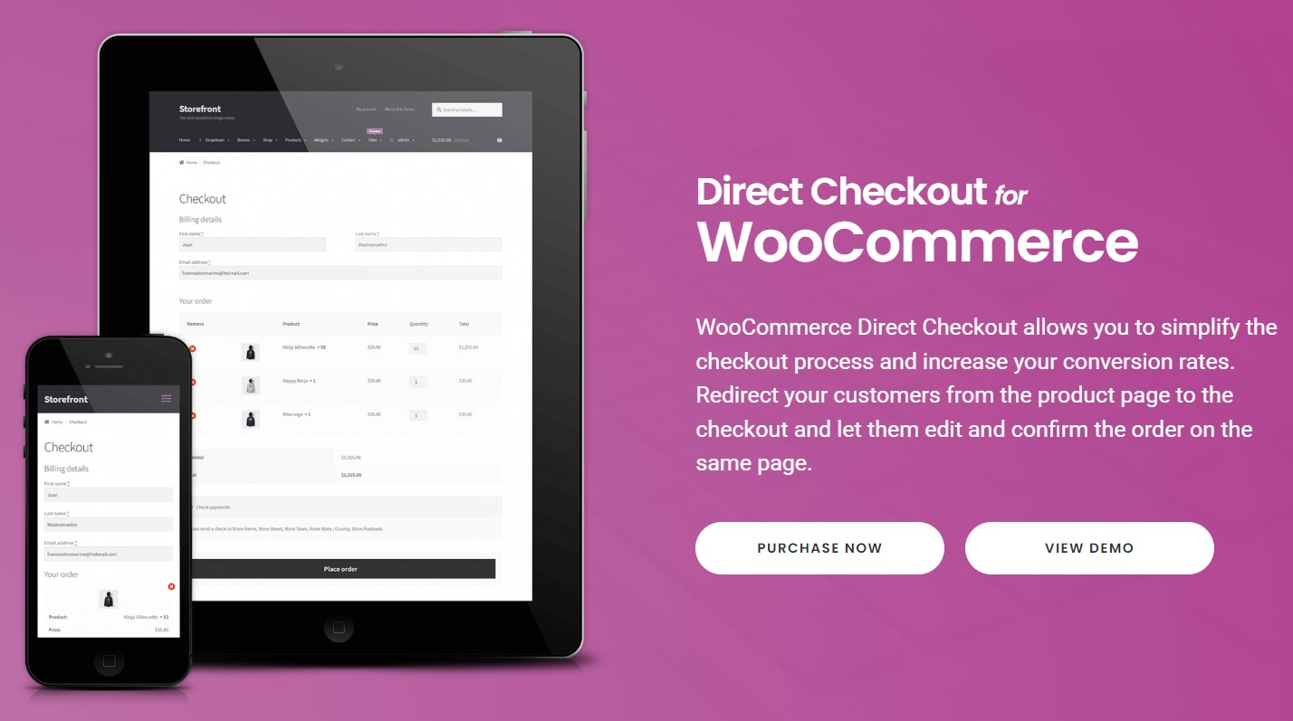 Direct Checkout For WooCommerce