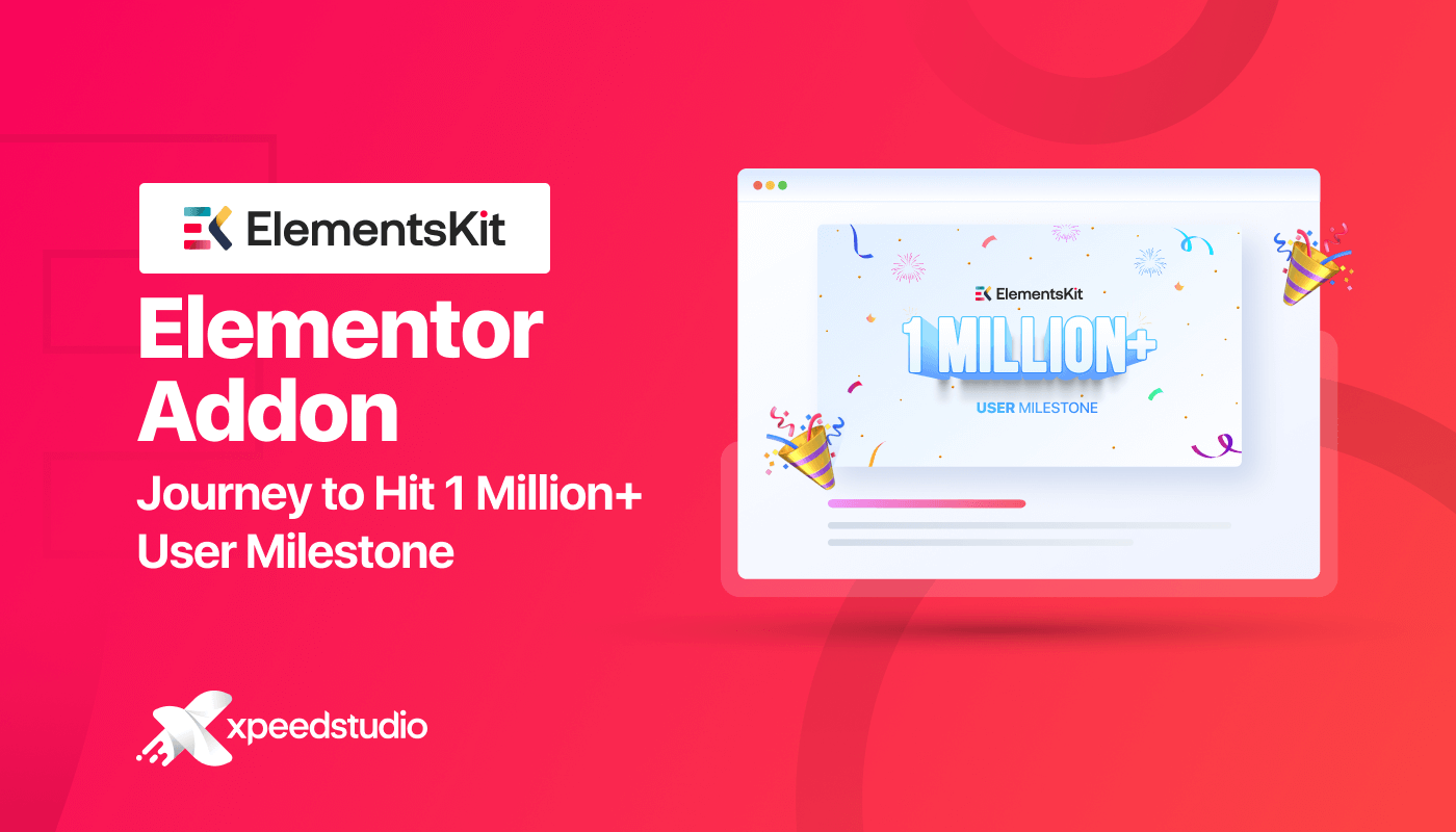 ElementsKit 1 milliong user milestone- Featured image