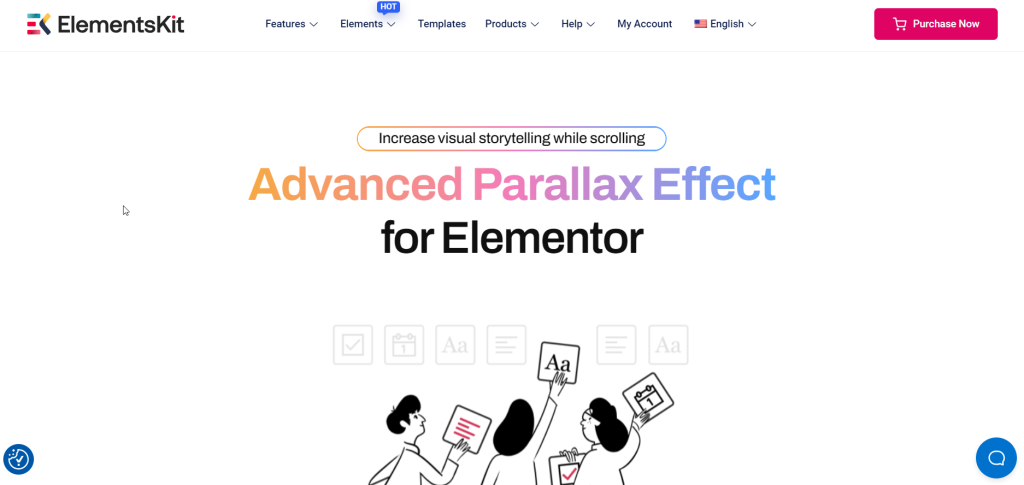 ElementsKit Elementor addon- Advanced parallax