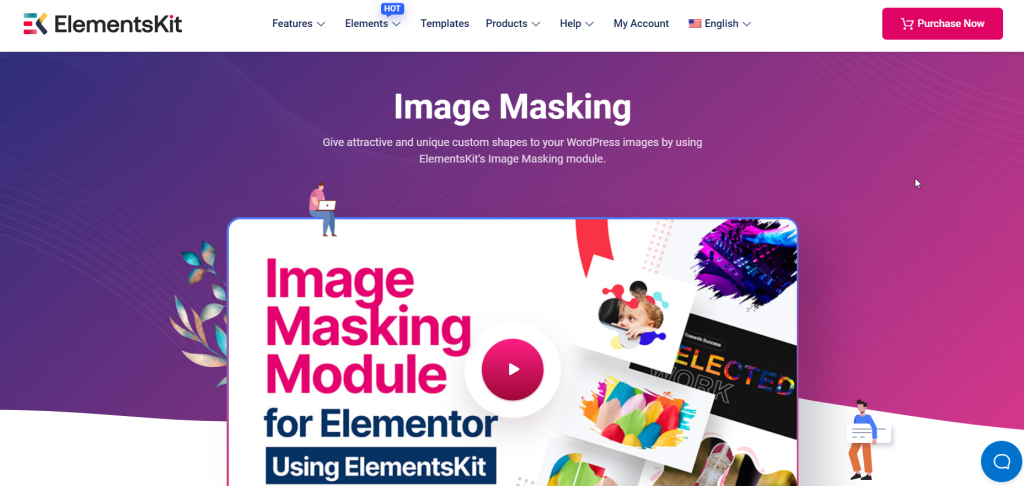 ElementsKit Elementor addon- Image masking