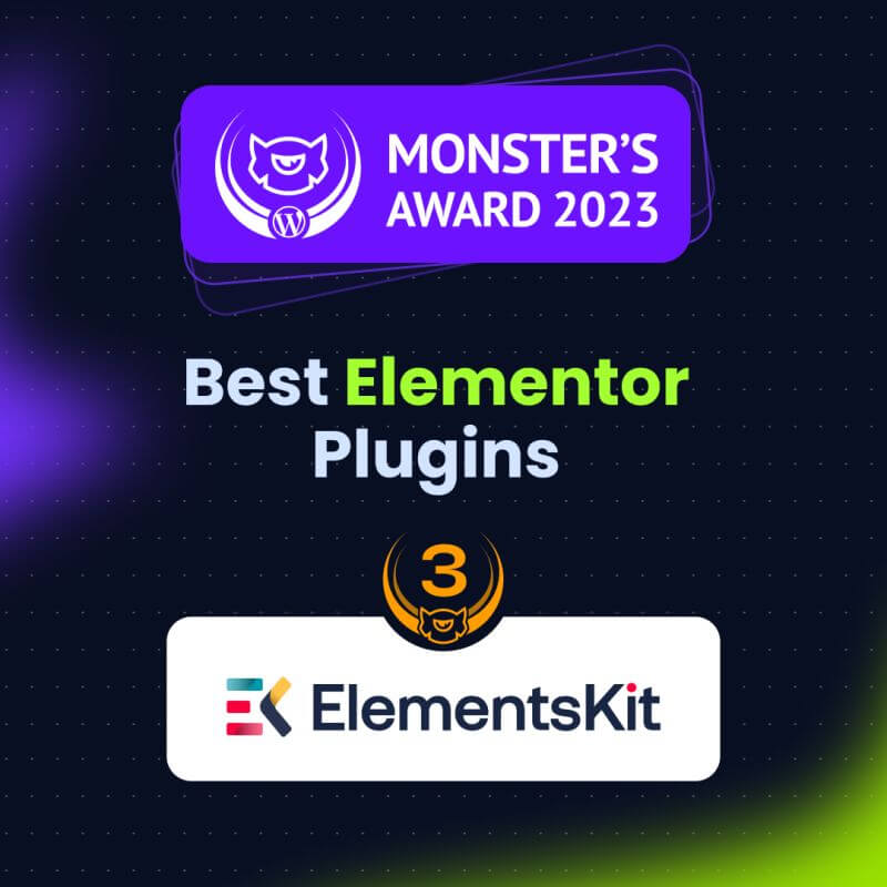 ElementsKit Monster's award 2023