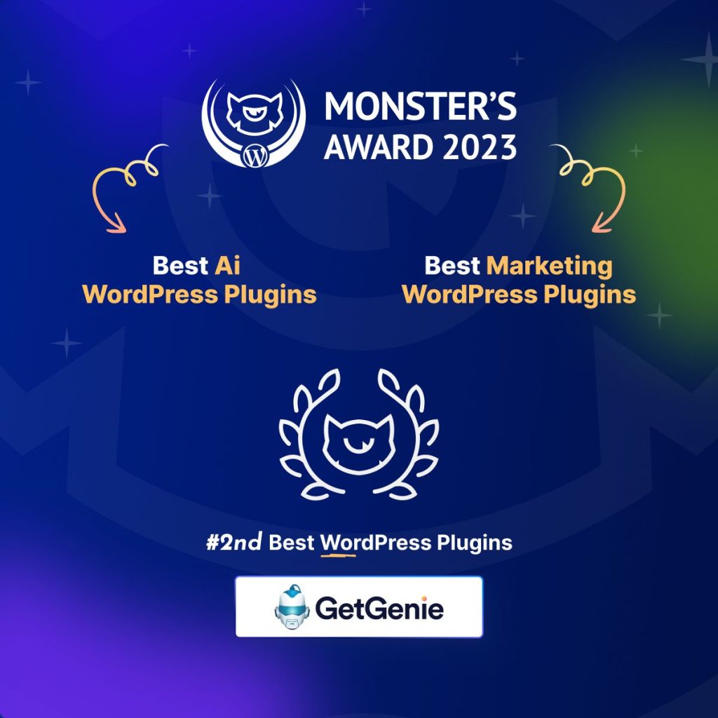 Monster's Awards by GetGenie 2023