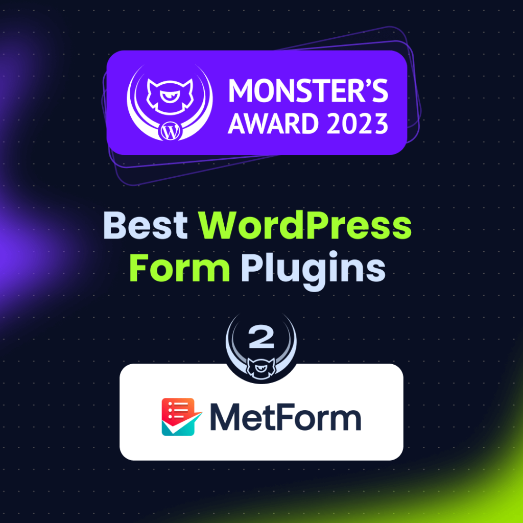 MetForm Monster's award 2023