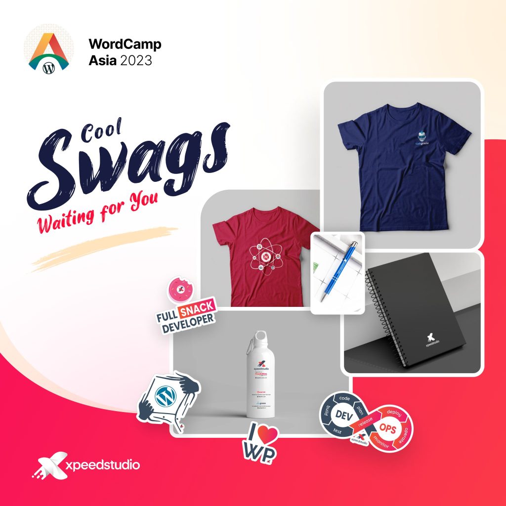 WordCamp Asia 2023 Gifts and Swags