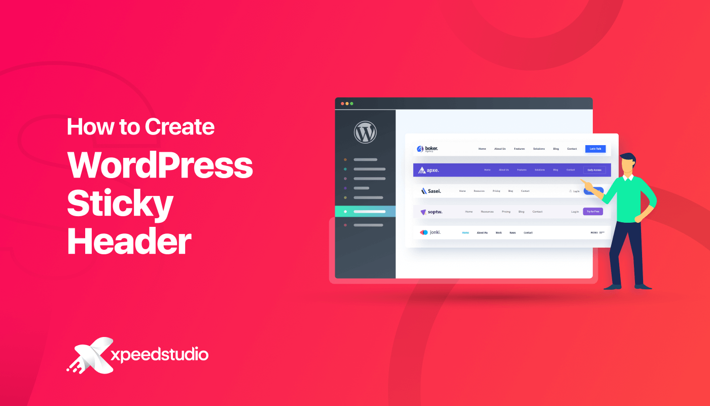 How to create sticky header in WordPress