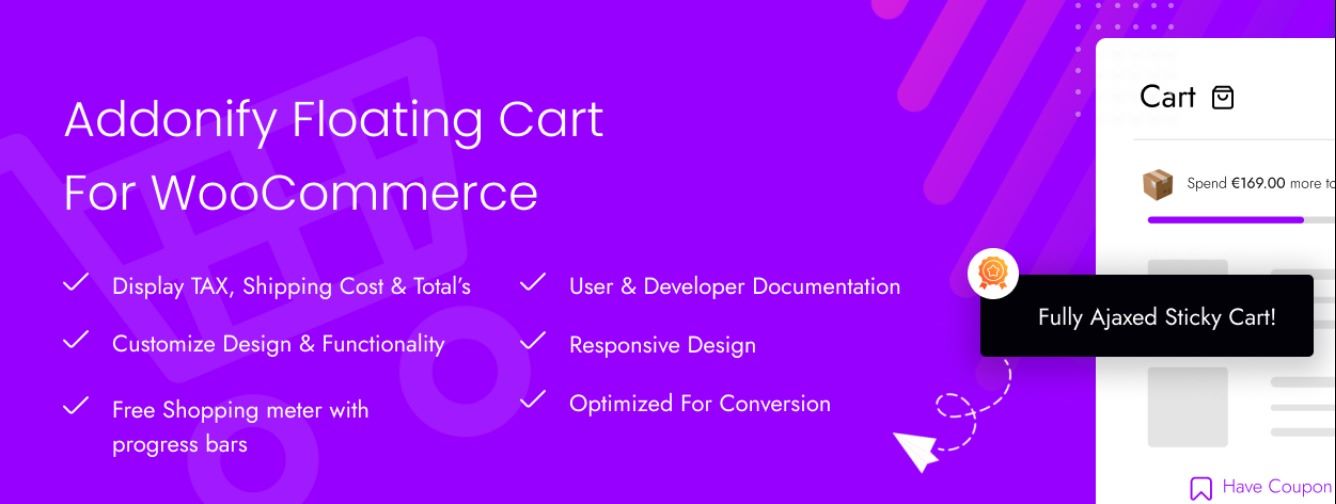 Addonify Floating Cart: Side cart plugins for WooCommerce
